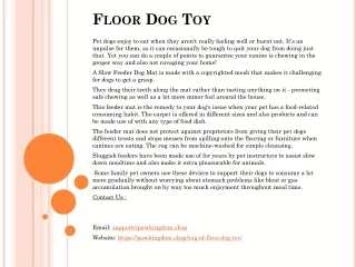 floor dog toy