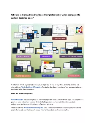 why are in built admin dashboard templates better