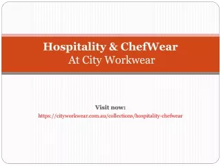 HOSPITALITY & Chefwear