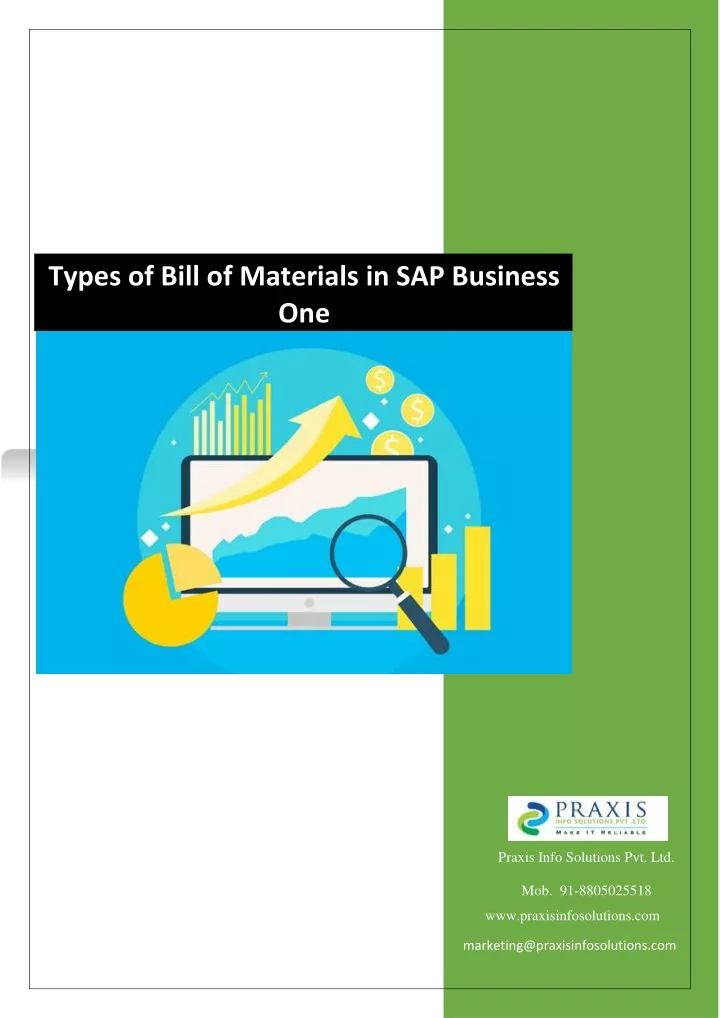 types of bill of materials in sap business one