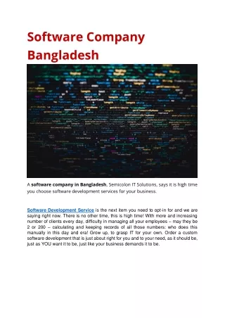 software company bangladesh