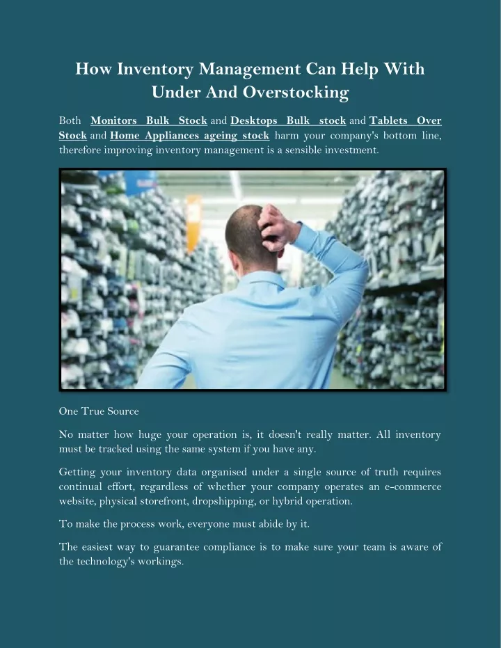 how inventory management can help with under