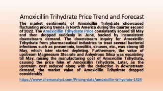 amoxicillin trihydrate price trend and forecast