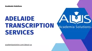 Adelaide's Best Transcription Services - Academia Solutions