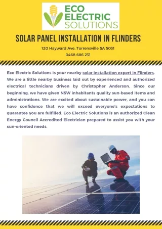 solar panel installation Flinders