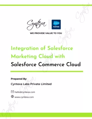 Integration of Salesforce Marketing Cloud with Salesforce Commerce Cloud