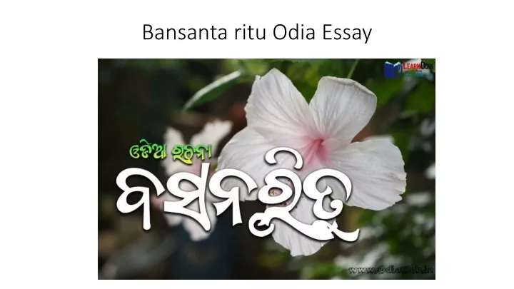 bansanta ritu odia essay