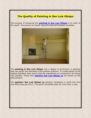 The Quality of Painting in San Luis Obispo