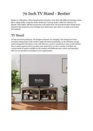 70 Inch TV Stand - Bestier
