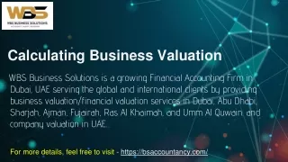 Calculating Business Valuation