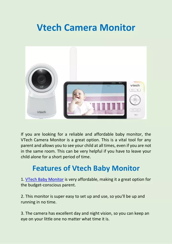 vtech camera monitor