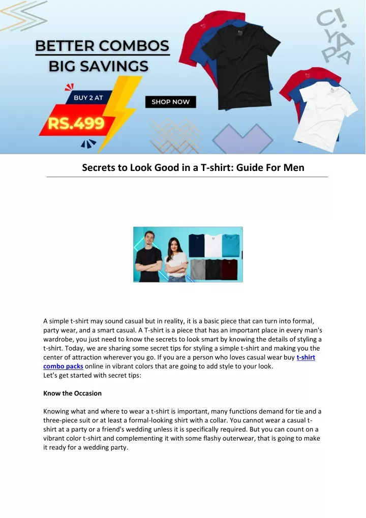 secrets to look good in a t shirt guide for men