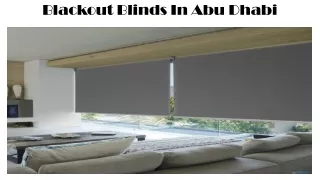 blackout blinds in abu dhabi