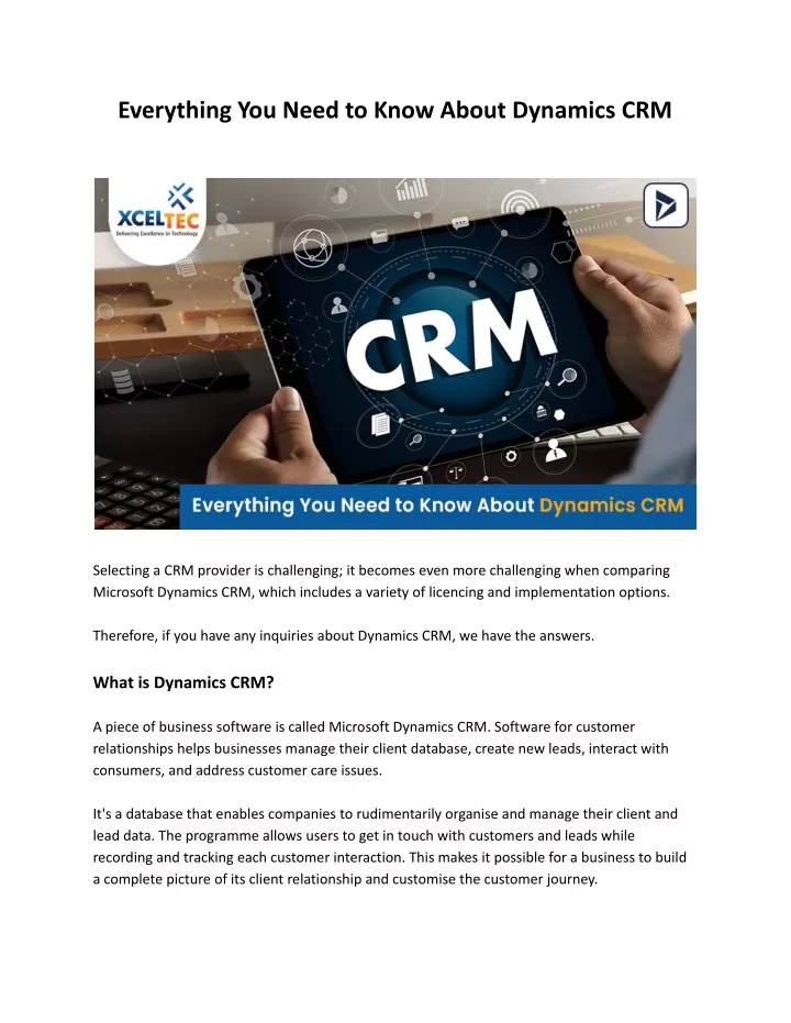 everything you need to know about dynamics crm