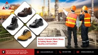 Acme's Cement Work Shoes & Safety Boots  Best Quality and Comfort