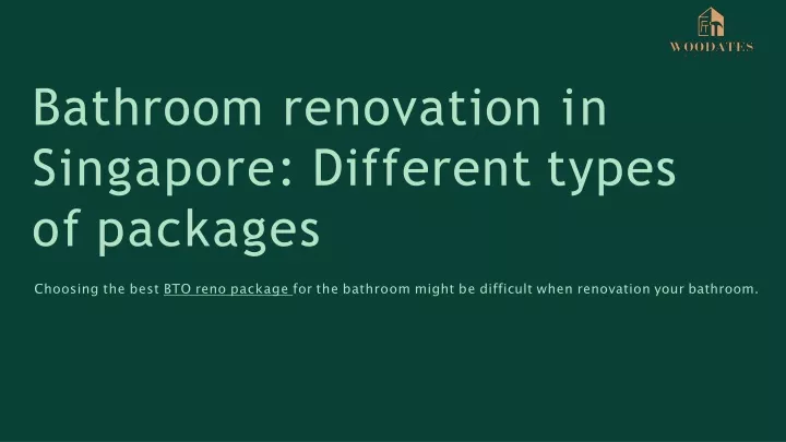 bathroom renovation in singapore different types