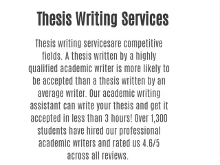 thesis writing services