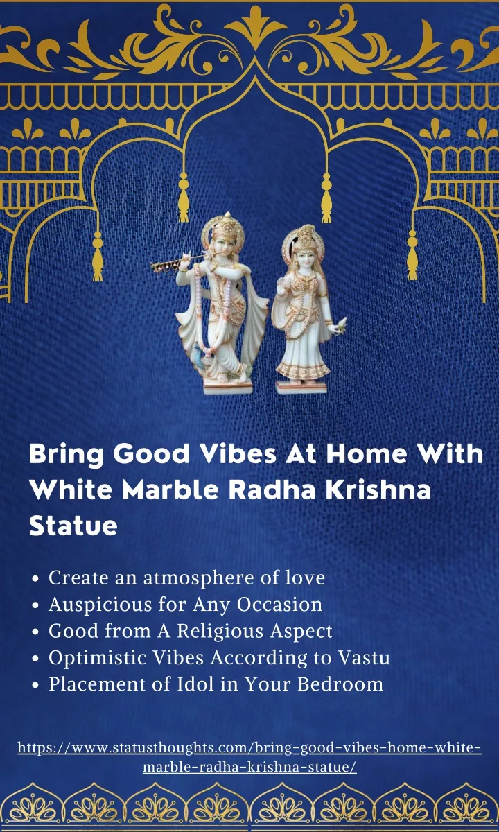 bring good vibes at home with white marble radha