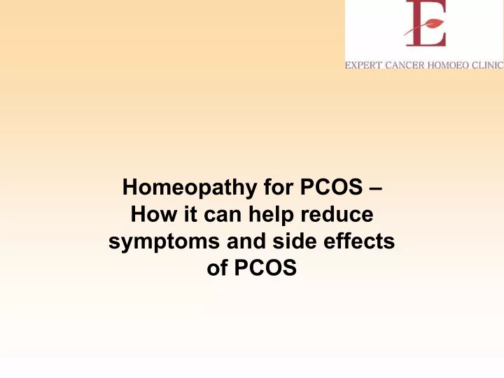 homeopathy for pcos how it can help reduce