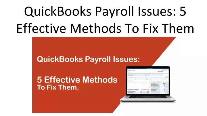 quickbooks payroll issues 5 effective methods