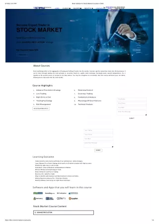 Best Institute for Stock Market Courses in Delhi