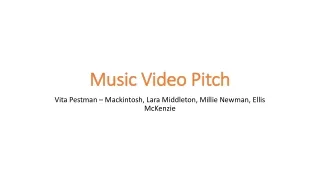 Music Video Pitch
