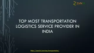 Top Most Transportation Logistics Service Provider in India