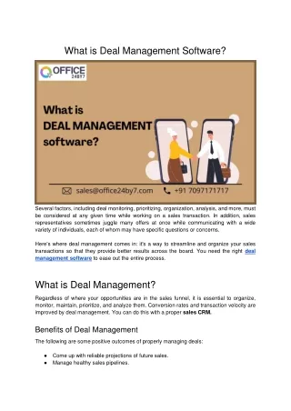 what is deal management software