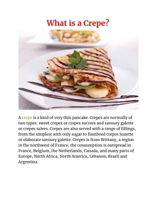How to Make Crepe and Types of Crepe - Harsha Enterprises