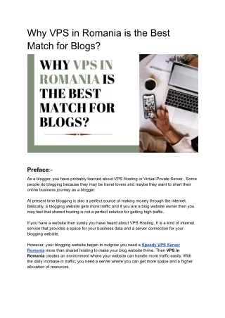 VPS in Romania for Blogs equals the Perfect Match, Here’s Why