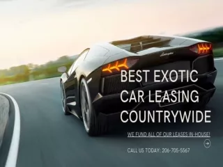 Luxury and Exotic Car Leasing in Los Angeles