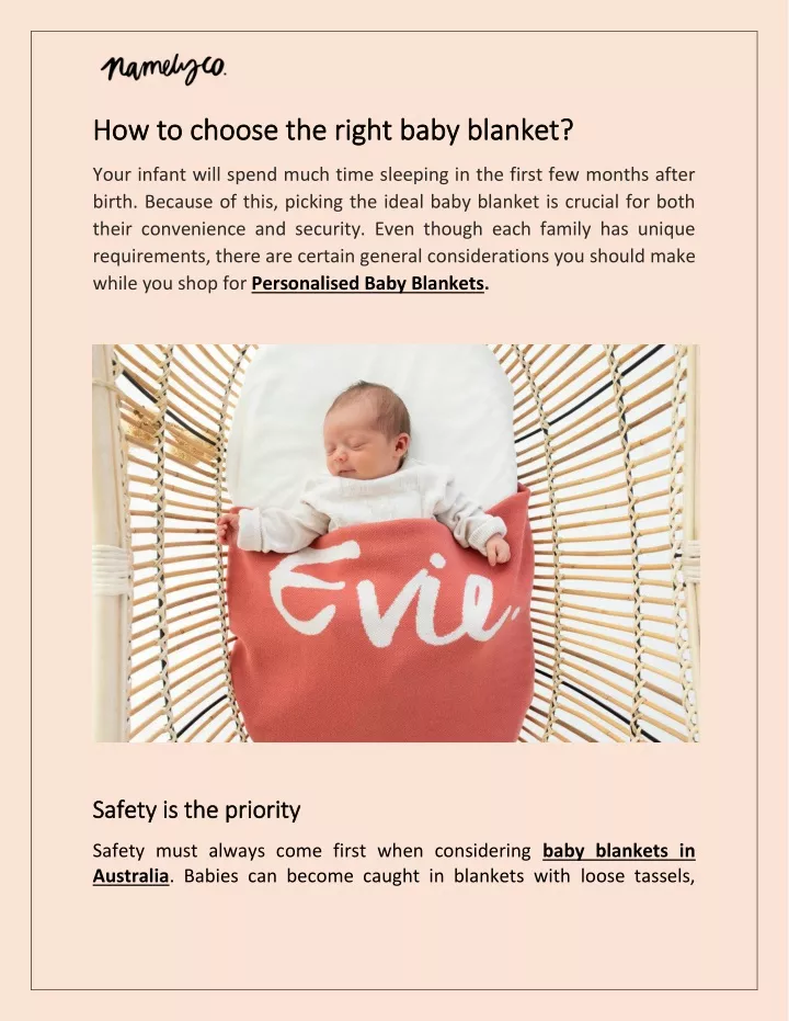 how to choose the right baby blanket