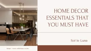 Home Decor Essentials That You Must Have