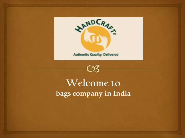 welcome to bags company in india