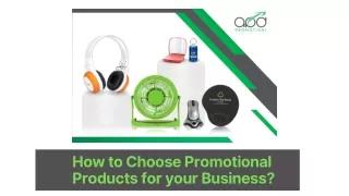 How to Choose Promotional Products for your Business?