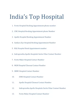 india s top hospital