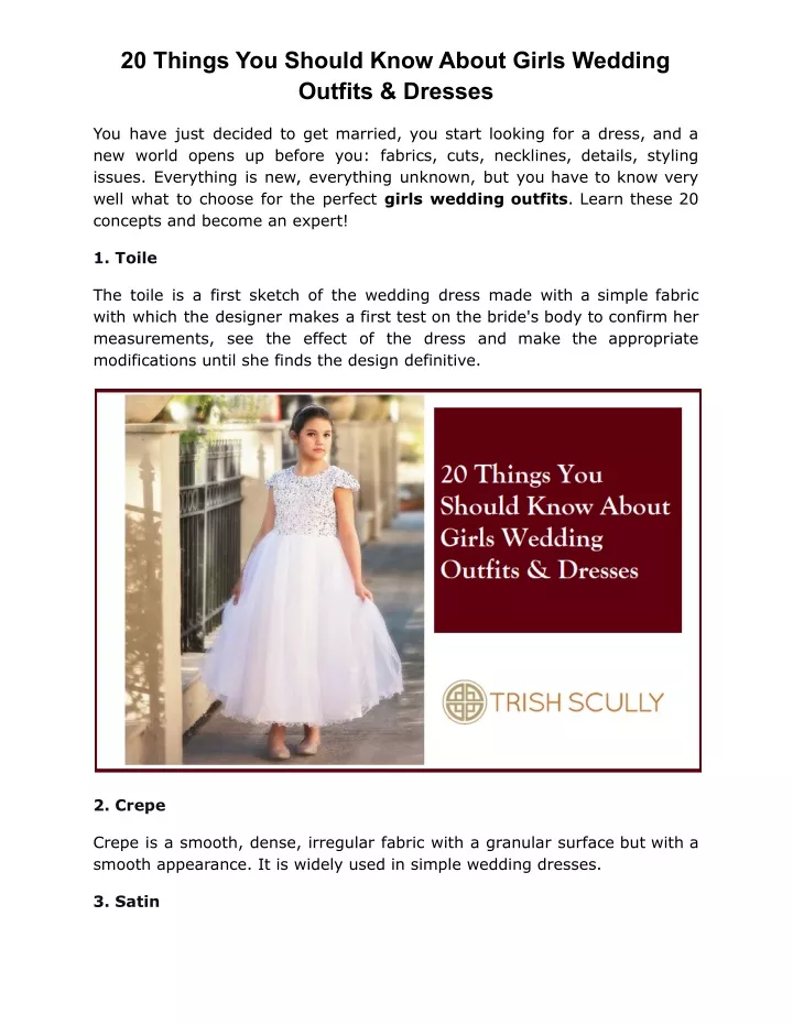 20 things you should know about girls wedding