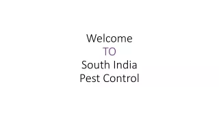 welcome to south india pest control