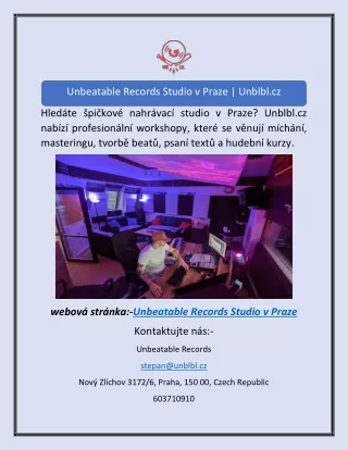 Unbeatable Records Studio v Praze | Unblbl.cz