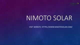 Nimoto Solar, Best Power Solar Companies in India