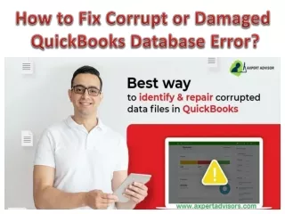 how to fix corrupt or damaged quickbooks database