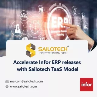 Accelerate Infor ERP releases with Sailotech TAAS Model