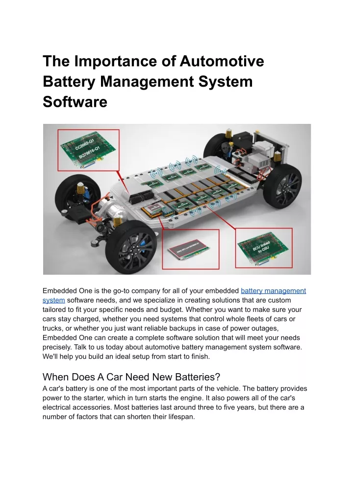 the importance of automotive battery management