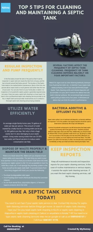 Top 5 Tips For Cleaning and Maintaining a Septic Tank