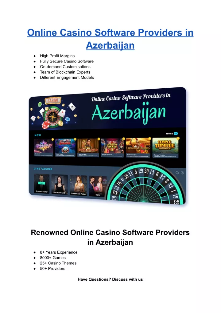 online casino software providers in azerbaijan