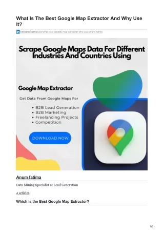 what is the best google map extractor