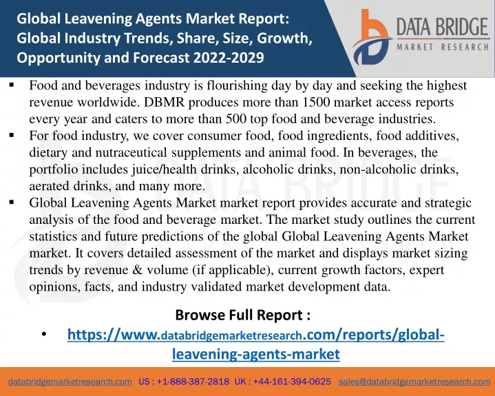 global leavening agents market report global