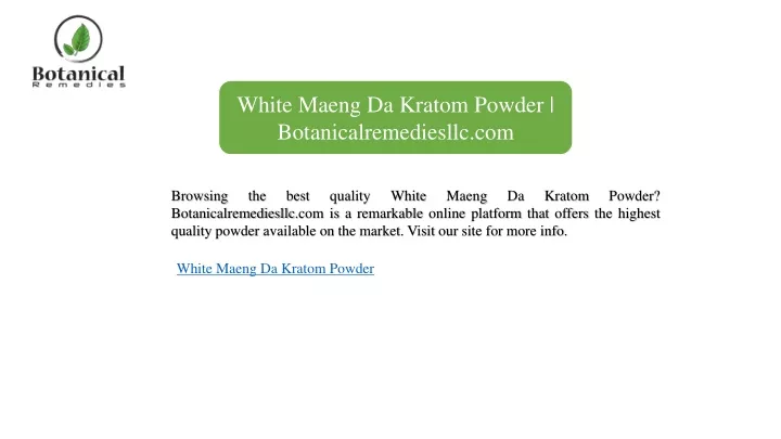 white maeng da kratom powder botanicalremediesllc