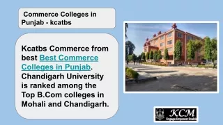 Commerce Colleges in Punjab - kcatbs