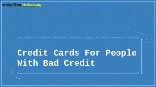 Credit Cards For People With Bad Credit - Credit Card for starters